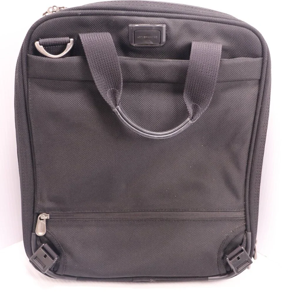 BRIGGS & RILEY 07-BB107 VERTICAL BLACK NYLON LAPTOP BRIEFCASE BAG Travel